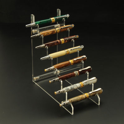 8 Pen Horizontal Premium Acrylic Pen Display Stand