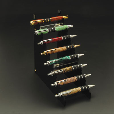8 Pen Horizontal Black Acrylic Pen *Display Stand