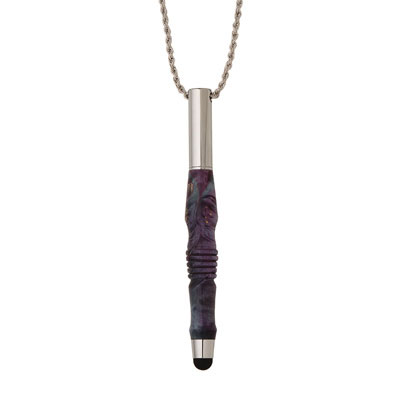 Mini Telescoping Necklace/Keyring Touch Stylus Chrome Pen Kit