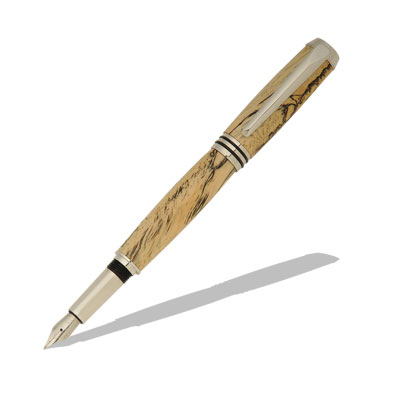 Tycoon Rhodium Fountain Pen Kit