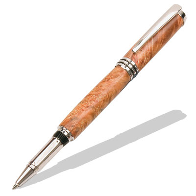 Tycoon Rhodium Rollerball Pen Kit