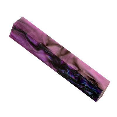 Aquabright Black & Purple 3/4" x 3/4" x 5" Pen Blank