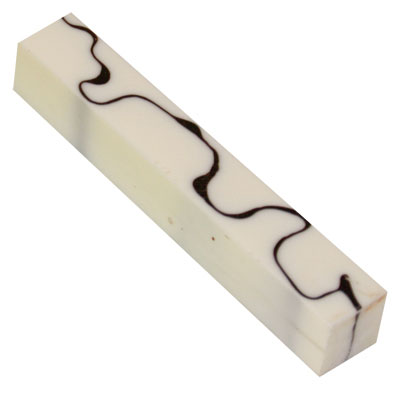 Aquabright Black & White Swirl 3/4" x 3/4" x 5" Pen Blank