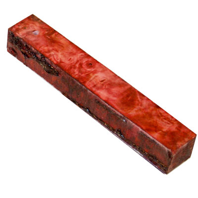 Stabilized Buckeye Burl, Red 3/4" x 3/4" x 5"