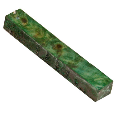 Stabilized Buckeye Burl, Green 3/4" x 3/4" x 5"