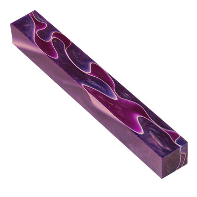 Lava Bright Classic Purple & Lavender 5/8" x 5/8" x 5" Pen Blank