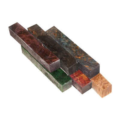 Stabilized Maple Burl 6 Pack 3/4" x 3/4" x 5" Pen Blank Combo
