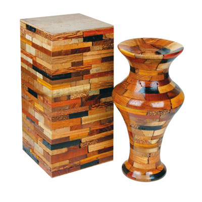 3-3/4" x 3-3/4" x 7" Urn/Vase STRATA Blank -  OUT OF STOCK / ETA 5/25/08