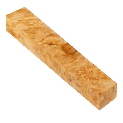 Stabilized Clear Box Elder 3/4" x 3/4" x 5" Pen Blank