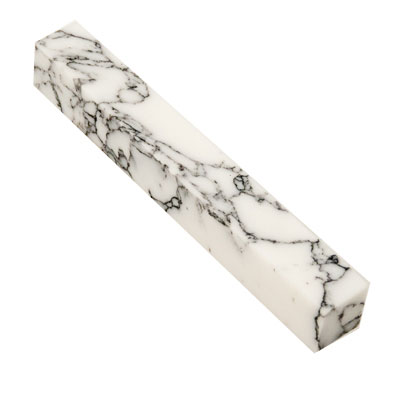 3/4 x 3/4 x 5-1/2 WHITE MARBLE Pen Blank