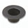Ikebana Kenzans Black Flower Pot with 3 Flange: 1-3/4 dia; 1-3/8 High