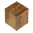 Color Grain Zebrawood 2" x 2" x 2-3/8" Bottle Stopper Blank