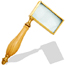 Rectangular 24kt Gold Magnifier Kit with 3-1/2" x 2" lens