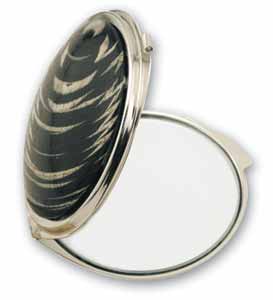 Pewter Finish Mini Compact Mirrors