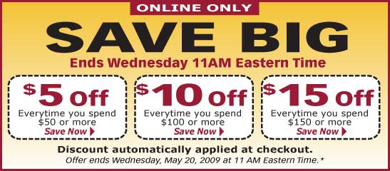 $5-$15 off entire purchase