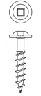 Square drive screws #7 - coarse 1000 / pk