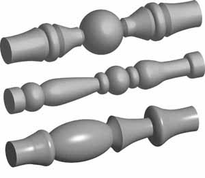 Candle Holder Spindle Templates, Set of 3 -