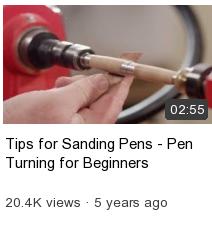 Tips for Sanding Pens