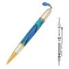 Diva Charm Blue Sapphire Crystals Pen Kit in Gold TN and Chrome