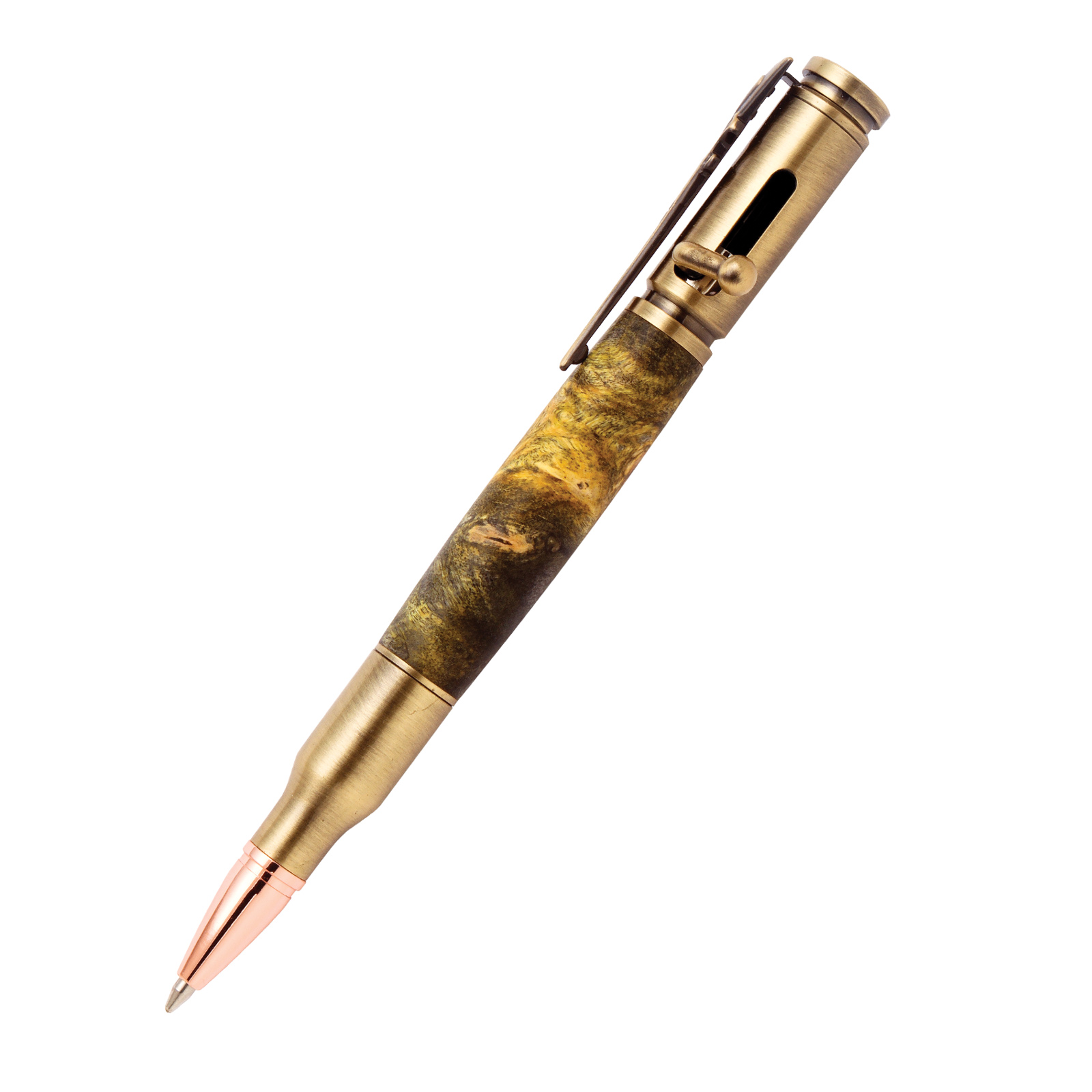 30 Caliber Bolt Action Antique Brass Bullet Cartridge Pen Kit at Penn