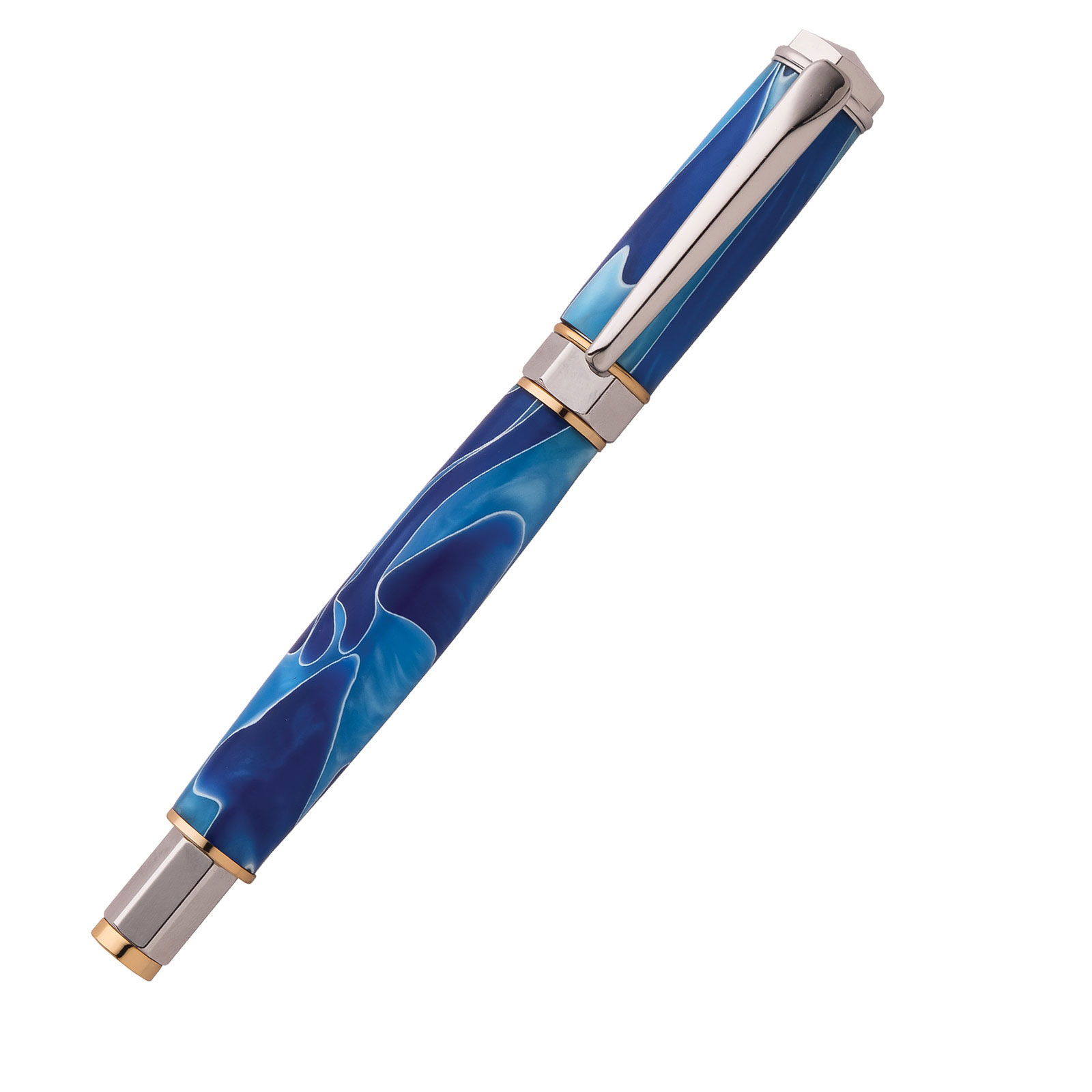 Vertex Supreme Chrome with Gold Accents Fountain Pen Kit at Penn State