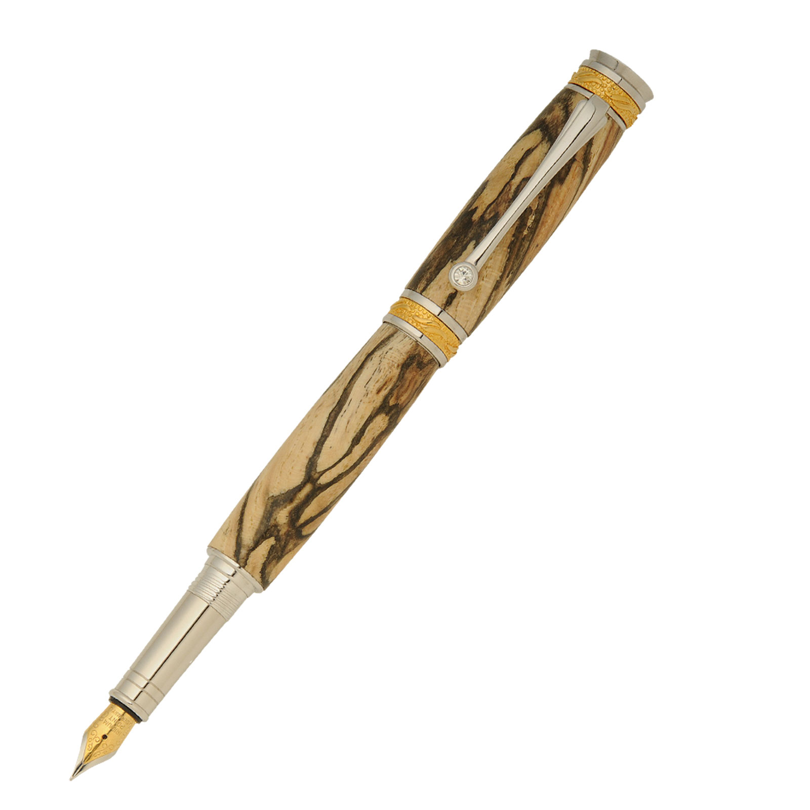 Majestic Jr 22kt Gold/Rhodium Fountain Pen Kit at Penn State Industries
