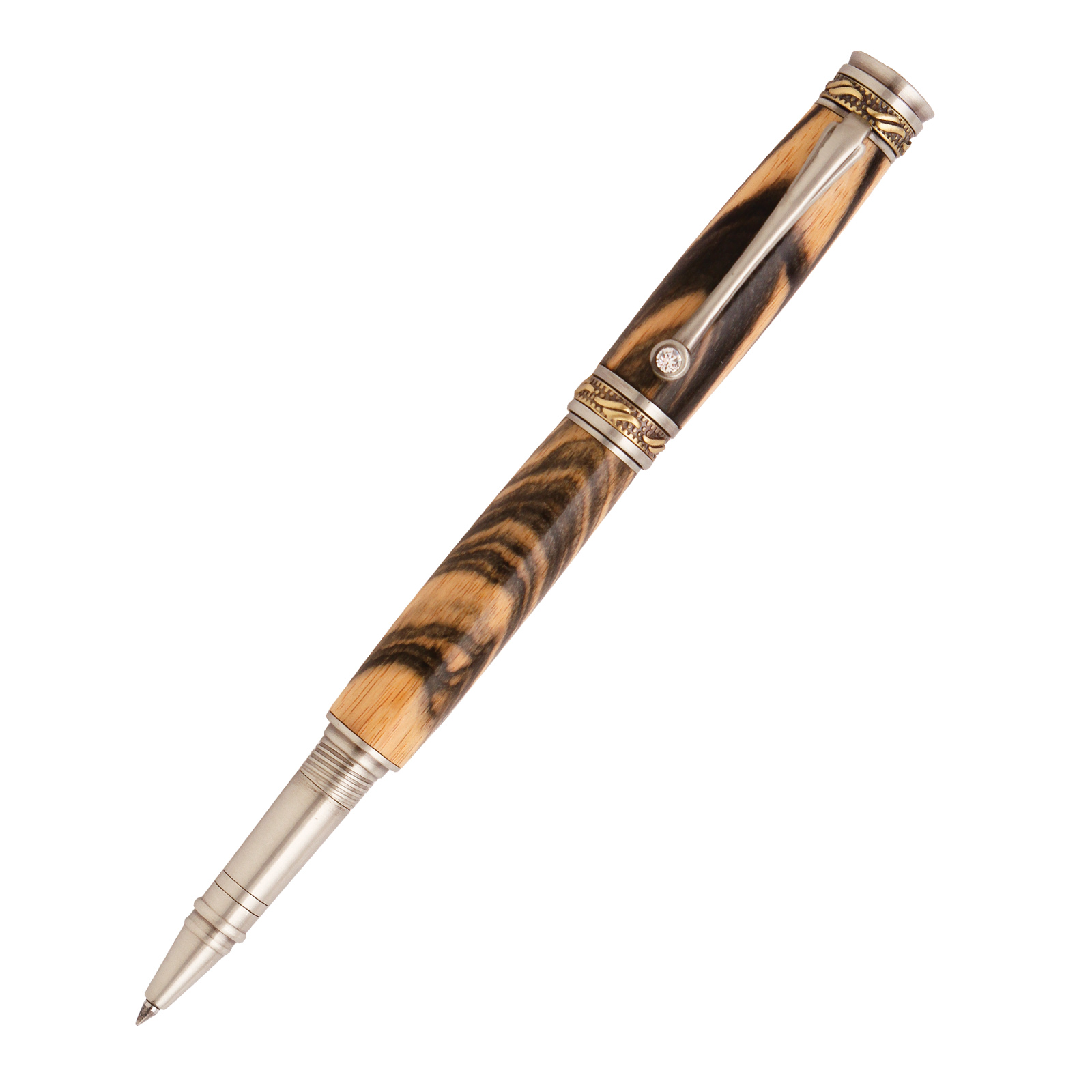 Majestic Jr. Antique Brass and Antique Pewter Rollerball Pen Kit at Penn State Industries