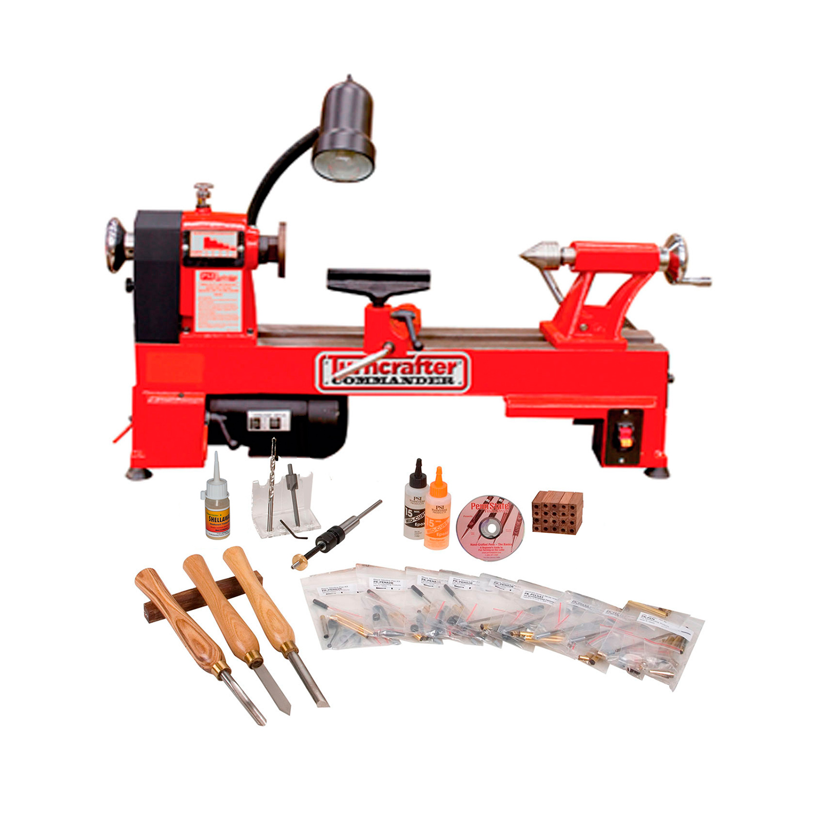 Basic Pen Making Starter Set with Turncrafter Commander 10 in. Multi