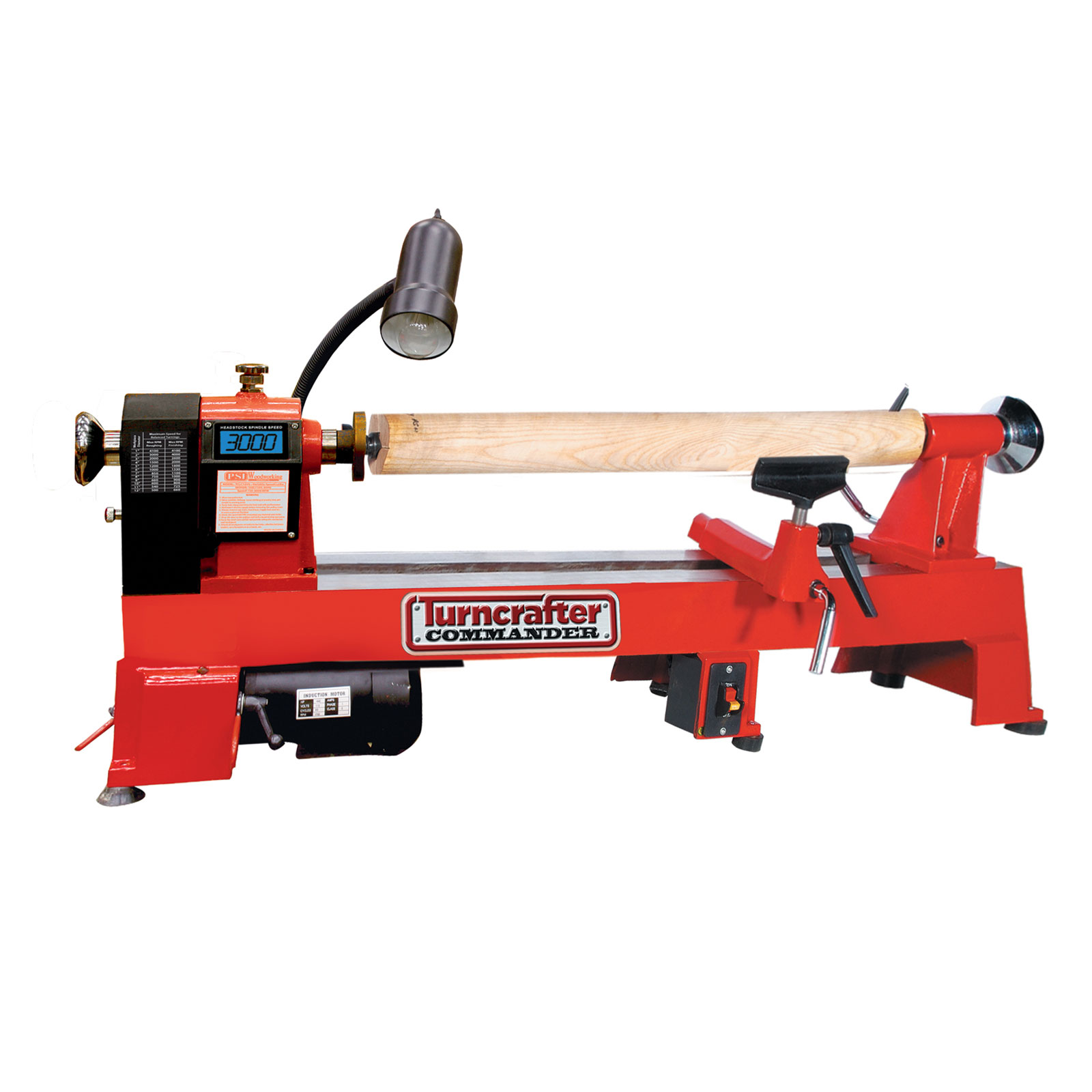 Turncrafter Commander 12 in. Variable Speed Midi Lathe with Extension