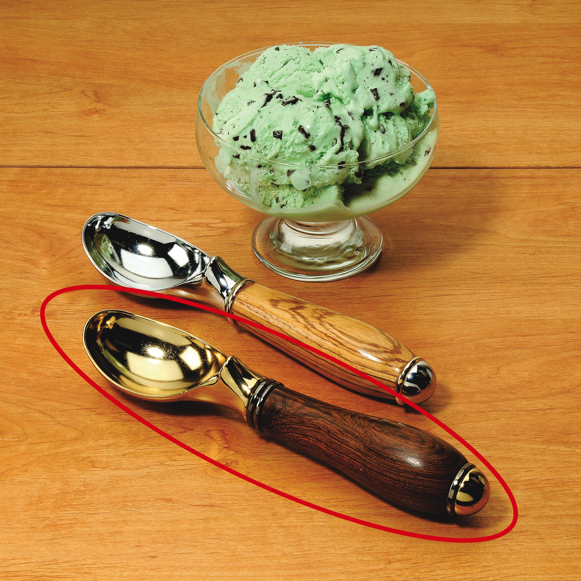 Ice Cream Scoop Kit in Gold T/N with Gun Metal Accents at Penn State Industries