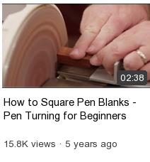 How to Square Pen Blanks