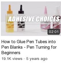 How to Glue Pen Tubes into Pen Blanks