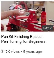 Pen Kit Finishing Basics