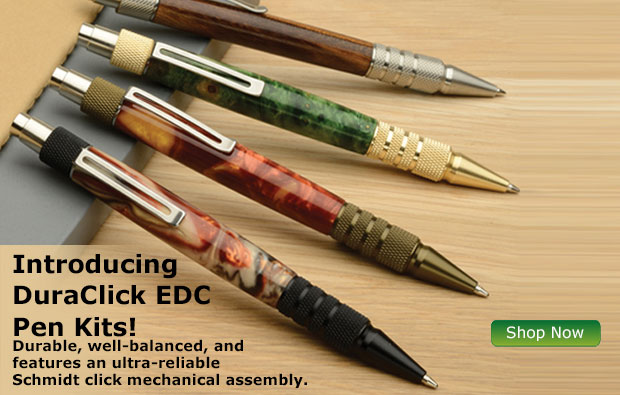 10 PAK Gold & Chrome Accents Ultra Cigar Pen Woodturning Kits w/bushings 