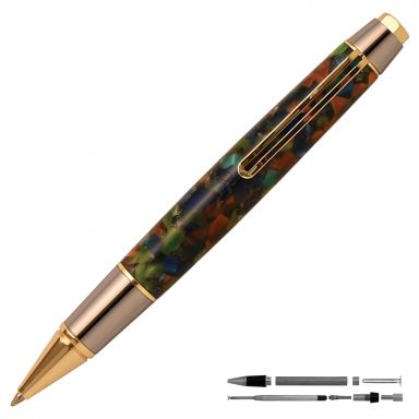Big Ben EDC Golden and Chrome Click Pen Kit