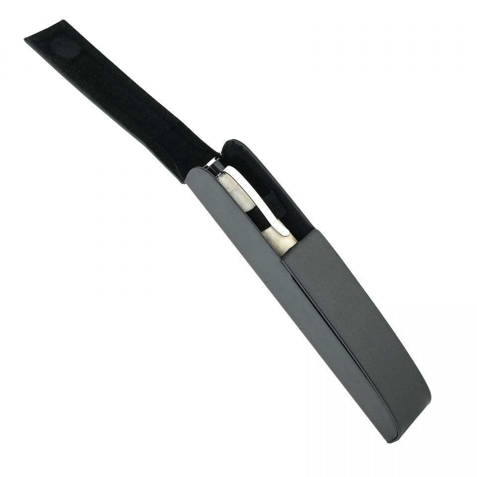 Black Leatherette Single Pen Case with Magnetic Closure at Penn