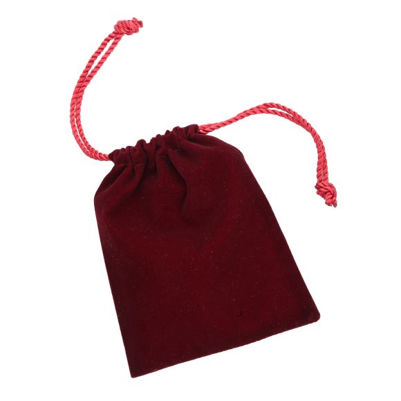 Drawstring Maroon Felt Pouch