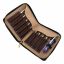 Dark Brown Leather Case for Crochet Hooks