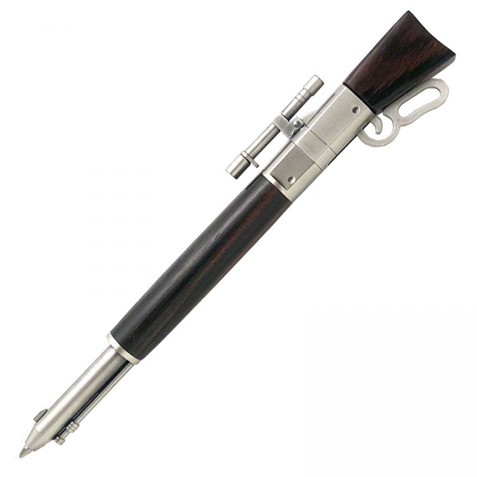 Lever Action Antique Pewter Click Pen Kit with Metal