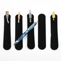 Black Suede textured pen sleeves: Pack of 30