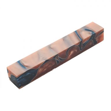 Aquabright Swirl Brown 3/4 in. X 3/4 in x 5 in. Pen Blank.