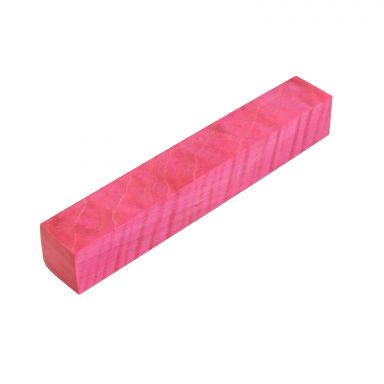 Stabilized Pink Curly Maple 3/4in. X 3/4in. X 5in. Pen Blank