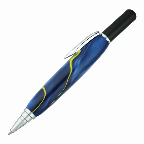 Kirinite Royal Blue Pattern Style 3/4 in. x 3/4 in. x 5 in. Pen Blank