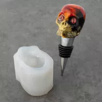 Skull Bottle Stopper Silicone Mold