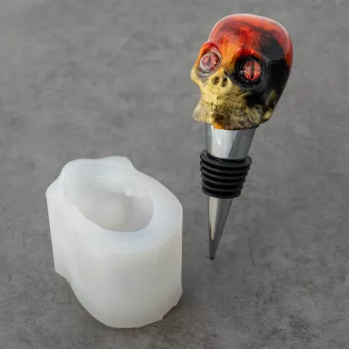Skull Bottle Stopper Silicone Mold
