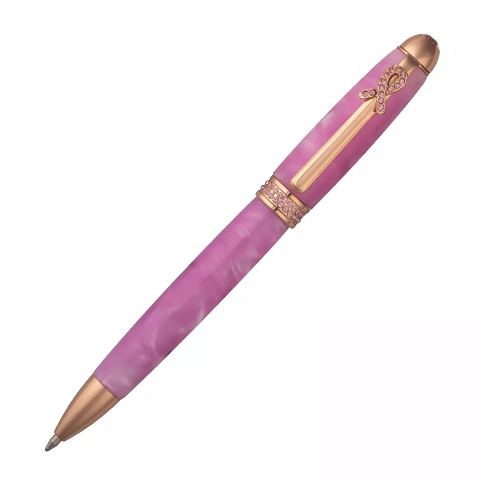 Breast Cancer Awareness Copper with Pink Crystals Twist Pen Kit at