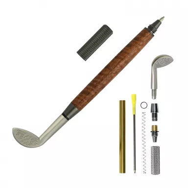 Golf Driver Gun Metal Pen Kit