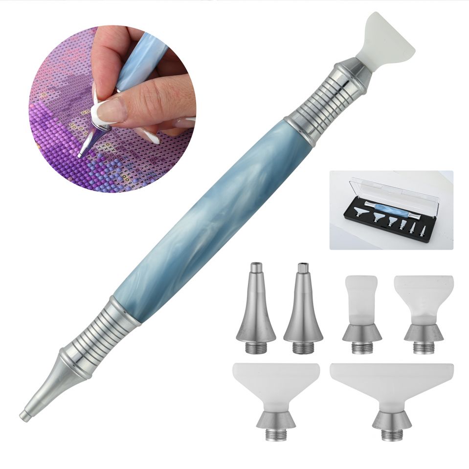 Interchangeable Diamond Painting Tool Kit Set in Chrome at