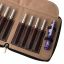 Dark Brown Leather Case for Crochet Hooks
