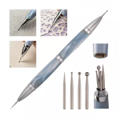 Interchangeable Embossing Stylus Kit in Chrome